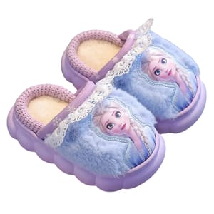Warm Cartoon Plush Slippers for Girls Indoor Comfort Wear