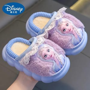 Warm Cartoon Plush Slippers for Girls Indoor Comfort Wear