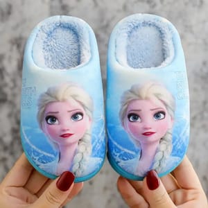 Cozy Winter Plush Slippers for Girls with Non-Slip Sole