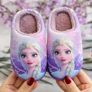 Cozy Winter Plush Slippers for Girls with Non-Slip Sole