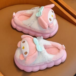 Cute Cartoon Winter Mule Slippers for Kids and Teens Cute Cartoon Winter Mule Slippers for Kids and Teens