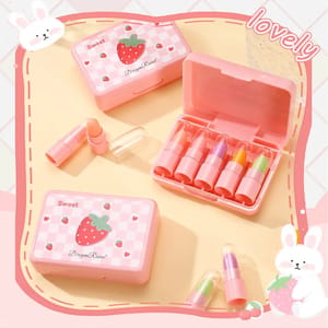 5-Piece Mini Temperature-Change Lipstick Set with Fruit Scent Dragon Ranee - Women's Lips 2