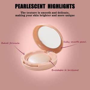 High Gloss Face Highlighter Palette with Pearl Shimmer Finish Rosawee - Women's Face 3