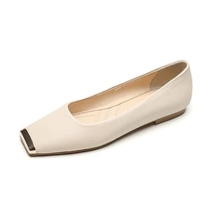 Square Toe Leather Ballerinas Flats for Office and Daily Wear Aiyuqi - Women's Ballerinas
