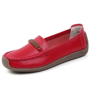 Genuine Leather Slip-On Moccasin Flats for Casual Outings