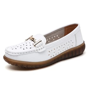 Genuine Leather Slip-On Loafers with Soft Flexible Comfort Sole