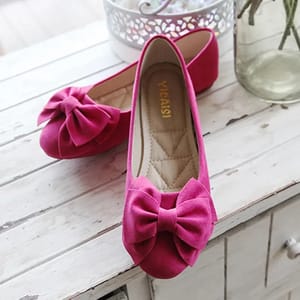 Chic Microfiber Moccasin Flats with Bow and Soft Insole