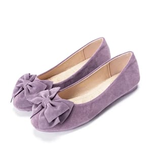 Chic Microfiber Moccasin Flats with Bow and Soft Insole