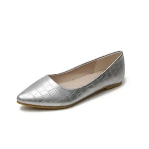Pointed Toe Flat Shoes with Snake Pattern for Women