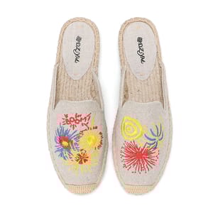 Hand-Painted Hemp Slip-On Espadrille Slippers for Women