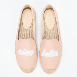 Casual Espadrille Flats with Hemp Sole and Denim Upper