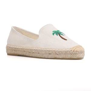 Embroidered Hemp Espadrilles for Women with Breathable Comfort