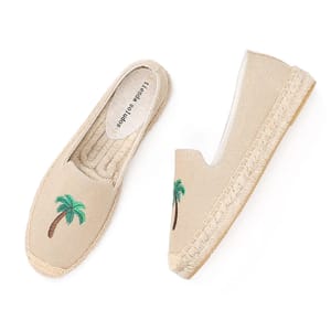Embroidered Hemp Espadrilles for Women with Breathable Comfort