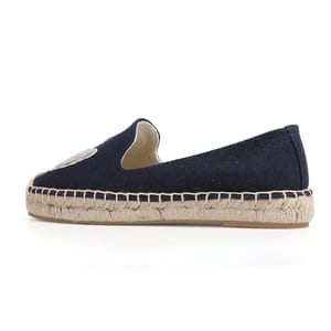 Embroidered Hemp Platform Espadrilles with Rubber Outsole