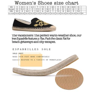 Embroidered Hemp Espadrille Flats with Floral Stitch Detailing