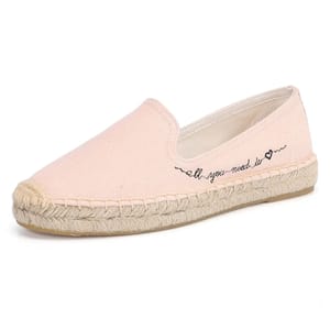Lightweight Canvas Espadrille Flats for Women with Floral Design Dzym - Women's Espadrilles 2