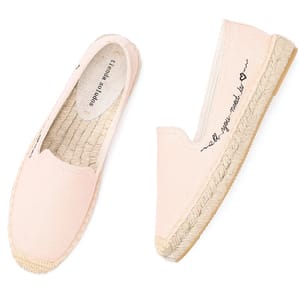 Lightweight Canvas Espadrille Flats for Women with Floral Design