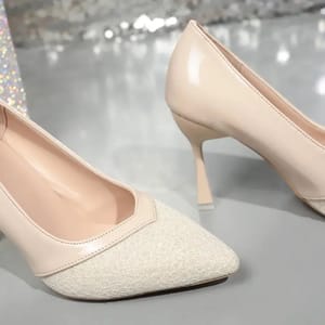 Elegant Glitter Pointed Toe Pumps with Super High Stiletto Heels