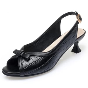 Elegant Genuine Leather Gladiator Sandals with Butterfly-Knot Detail