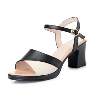 Elegant Summer Roman Sandals with Color Block High Heels