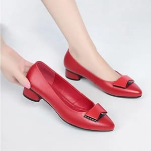 Pointed Toe Genuine Leather Pumps Women Office Career Shoes Pointed Toe Genuine Leather Pumps Women Office Career Shoes