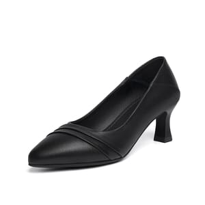 Elegant Genuine Leather Pointed Toe Stiletto Heel Pumps