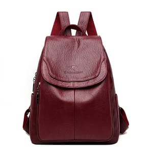 Stylish Genuine Leather Women’s Backpack with Multiple Compartments