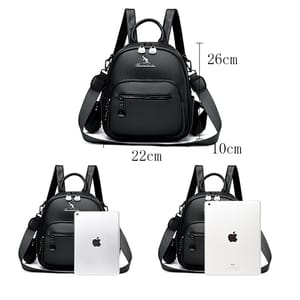 Stylish Women’s 3-in-1 Soft Leather Backpack with Large Capacity Stylish Women’s 3-in-1 Soft Leather Backpack with Large Capacity