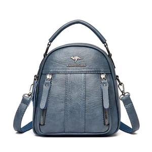 Stylish 4-in-1 Leather Backpack with Multifunctional Shoulder Bag