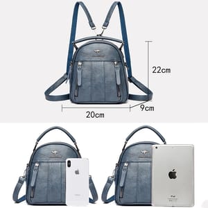 Stylish 4-in-1 Leather Backpack with Multifunctional Shoulder Bag