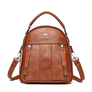 Stylish 4-in-1 Leather Backpack with Multifunctional Shoulder Bag