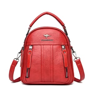 Stylish 4-in-1 Leather Backpack with Multifunctional Shoulder Bag