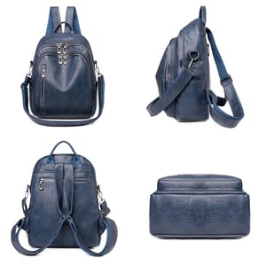 Stylish Women’s Soft PU Leather Backpack with Large Capacity