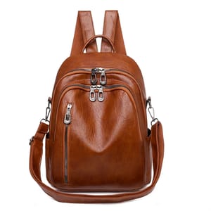 Stylish Women’s Soft PU Leather Backpack with Large Capacity