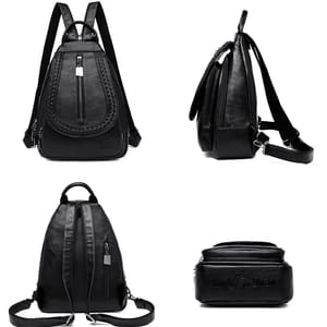 Vintage Soft Leather Backpack with Crossbody and Shoulder Straps Vintage Soft Leather Backpack with Crossbody and Shoulder Straps