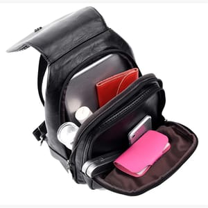 Vintage Soft Leather Backpack with Crossbody and Shoulder Straps Vintage Soft Leather Backpack with Crossbody and Shoulder Straps