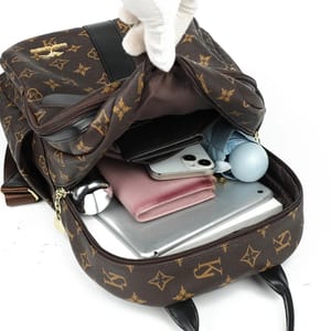 Fashionable PU Leather Backpack with Tassels and Large Capacity