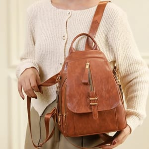 Vintage Leather Women’s Backpack for Travel, School and Daily Use