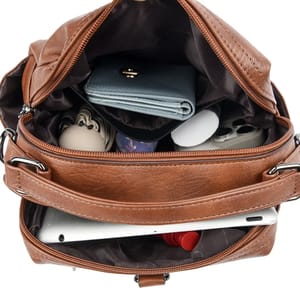 Stylish PU Leather Women’s Backpack Tote for Daily Travel