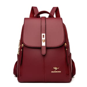 Elegant Genuine Leather Women’s Backpack for Travel and School