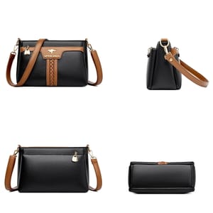 Elegant Leather Shoulder Messenger Bag with Stylish Crossbody Design