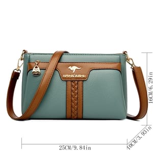 Elegant Leather Shoulder Messenger Bag with Stylish Crossbody Design