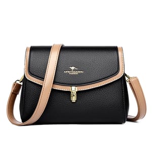 Two-Strap PU Leather Shoulder Crossbody Bag for Women