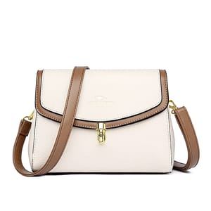 Two-Strap PU Leather Shoulder Crossbody Bag for Women