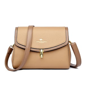 Two-Strap PU Leather Shoulder Crossbody Bag for Women