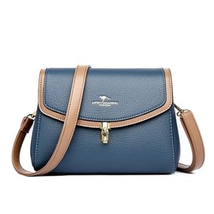 Two-Strap PU Leather Shoulder Crossbody Bag for Women