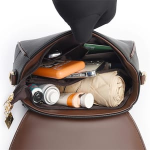 Elegant Leather Small Crossbody Bag with Adjustable Shoulder Strap