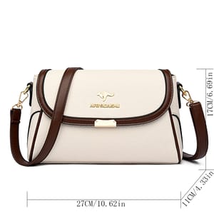 Elegant Leather Small Crossbody Bag with Adjustable Shoulder Strap
