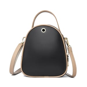 Elegant Multi-Layer Leather Crossbody Bag with Top Handle