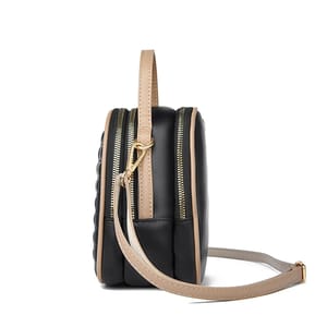 Elegant Multi-Layer Leather Crossbody Bag with Top Handle
